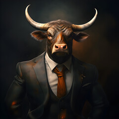 portrait of a bull