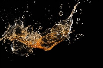 A captivating image of a splash of liquid against a black background. Perfect for adding a dynamic touch to various design projects