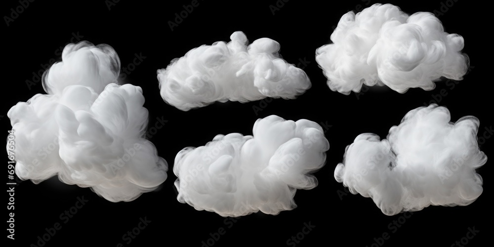 Poster White clouds floating in the air. Suitable for various uses