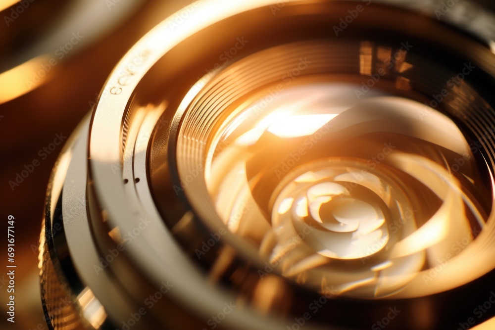 Poster close-up shot of a camera lens. perfect for photography enthusiasts or professionals. ideal for use 