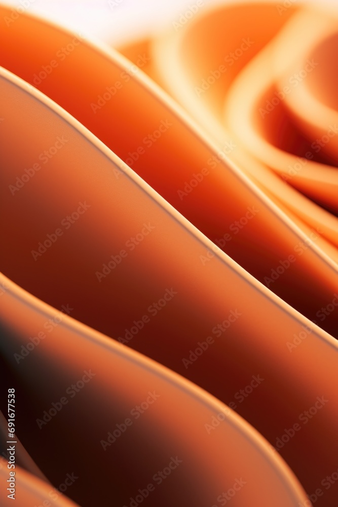Poster A close up shot of a bunch of orange plates. Perfect for adding a pop of color to any dining setting.