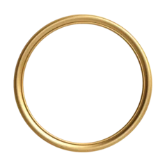 Fotobehang Golden round frame isolated on transparent background © Derby