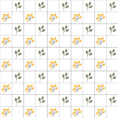 Web Texture tiles with branches, leaves and plants.