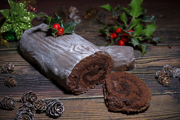 chocolate yule log.