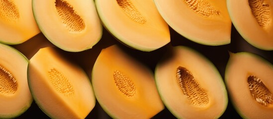 portrait of fresh and ripe melon fruit