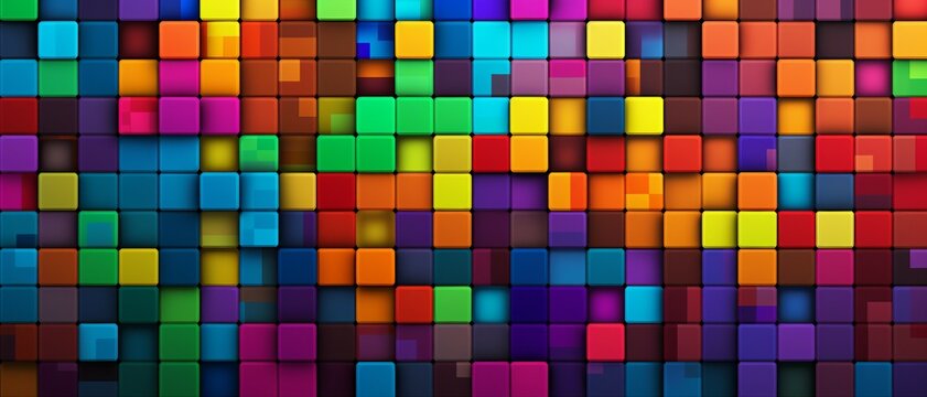 An 8-bit retro gaming grid texture background, inspired by the digital pixel aesthetic of classic 8-bit gaming textures, can be used for printed materials like brochures, flyers, business cards. © png-jpeg-vector