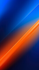 Abstract blue and orange background with some smooth lines and highlights.
