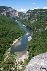 Fototapeta na wymiar The Gorges of Ardeche in the South of France, Europe