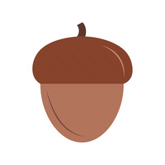 Isolated colored autumn nut icon Vector