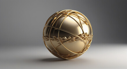 golden ball on a white background