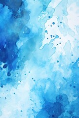Ink splatters in a mix of sapphire and cyan background