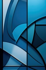 Dynamic lines and shapes with shades of steel blue background