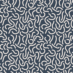 White curved lines isolated on white background. Bold Squiggles.