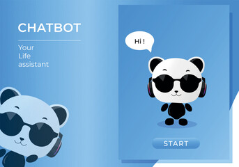 robot shaped chatbot assistant with artificial intelligence. Cute robot vector illustration © Oksana