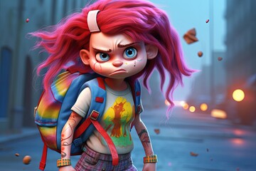 Back to school. Children preschoolers and schoolchildren going to the educational institution. The road to school, morning gatherings for school, acquiring knowledge, mining information.