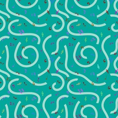 Obraz premium Music seamless notes pattern for wrapping paper and fabrics and linens and kids clothes print