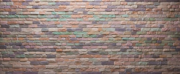 Pink Purple and Green Patterned Stone Wall with Text or Product Area