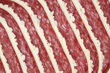 Salami with cheese