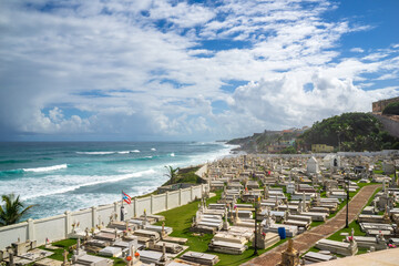 an Juan, Commonwealth of Puerto Rico. Beautiful Old San Juan Cemetery. One of the most beautiful...