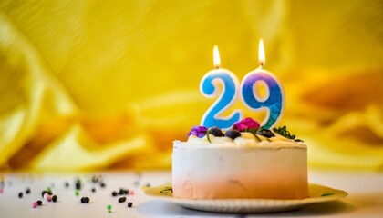 29 Number Birthday cake. Twenty-nine number birthday cake.	