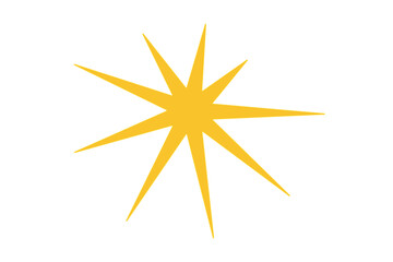 A simple twinkling star Twinkle star particles, glitter sparkles and magic sparkle. Modern Isolated icon