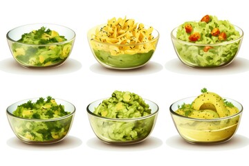 Collection set of Guacamole bowls 