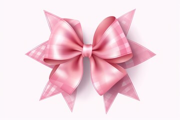 Pink star gift bow ribbon 
