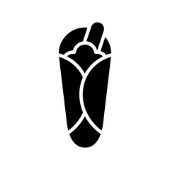 Burrito Icon Vector, Fast Food Illustration