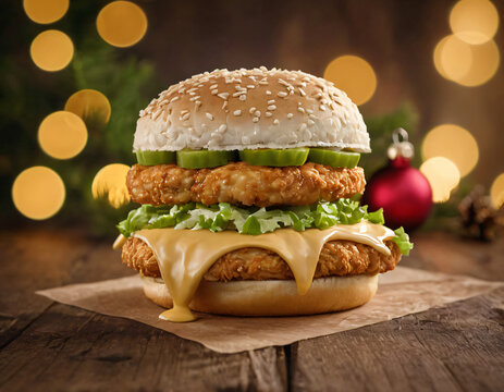 Christmas McChicken on Craft Paper.