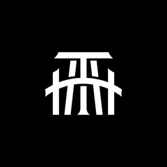 Initial based clean and minimal letter. TH HT Monogram Logo Template. Elegant luxury alphabet vector design. Vector Logo