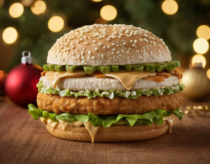 Christmas McChicken Deluxe on the Festive Table.