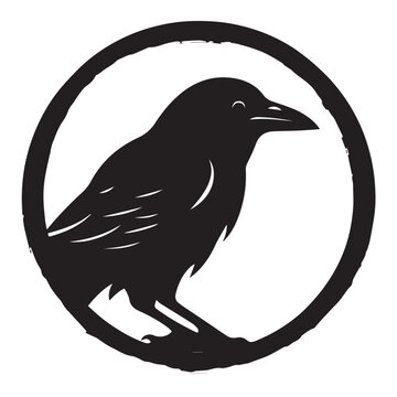recommend clip art: Raven in cartoon, doodle style. Isolated 2d vector illustration in logo, icon, sketch style, Eps 10, black and white. AI Generative