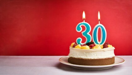 30 Number Birthday cake. Thirty number birthday cake.	
