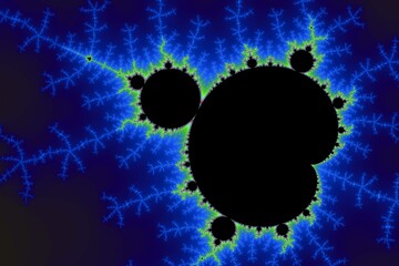 Beautiful zoom into the infinite mathematical mandelbrot set fractal space.