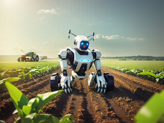 Obraz premium Robot system in the field