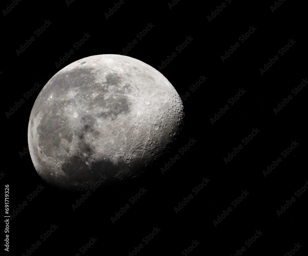 Canvas Prints close up of waxing gibbous moon
