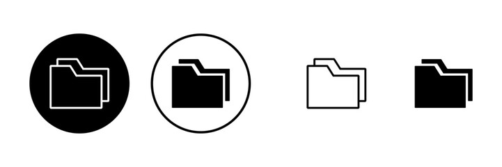 Archive folders icons set. binders vector icon - obrazy, fototapety, plakaty