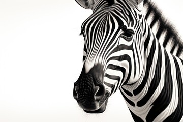 Illustration of a close up of a zebra  - obrazy, fototapety, plakaty