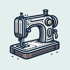 vector illustration of a sewing machine