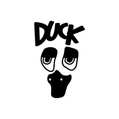 vector design of annoying duck face that can be used for t-shirt designs