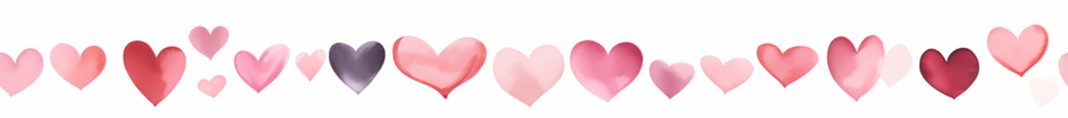 Heart Strewn seamless border