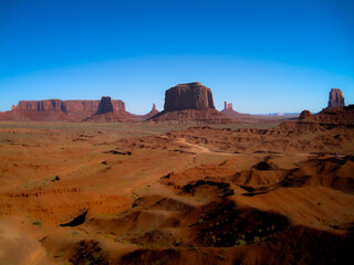 Landscape of Monument Valley, Utah, USA during a beautiful day in September