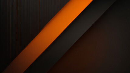 抽象的な暗い灰色の背景に空白スペースにオレンジ色の光線。未来的な暗い豪華な現代技術の背景。 - obrazy, fototapety, plakaty