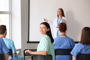 Group of medical students at lecture