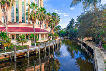 Himmarshee Canal at Las Olas Blvd in Ft. Lauderdale Florida