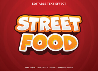 street food editable text effect template use for business brand and logo