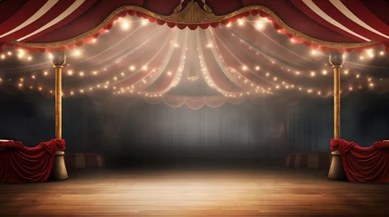 Selbstklebende Fototapeten Circus frame background circus tent background with copy space © mh