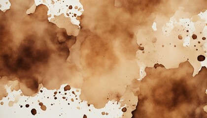 Abstract watercolor background. Brown watercolor texture. Watercolor pattern.