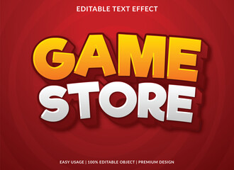 game store editable text effect template use for business brand and logo