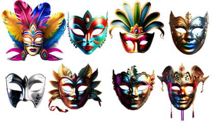 set of masks Carnival 4k PNG